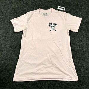DG Hustle T Shirt Mens Small Pink Miami Florida Skeleton Surf Skull Graphic